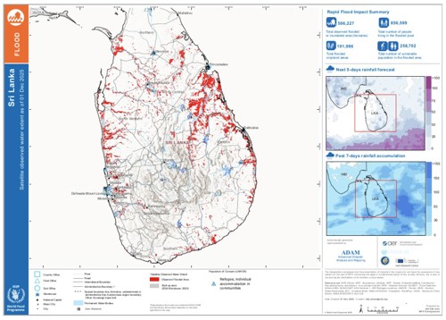 圖5、斯里蘭卡洪水衛星觀測圖(