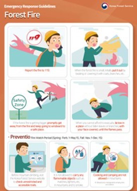 圖5、森林火災行動指南(資料來源：國家災害安全入口網站[8])