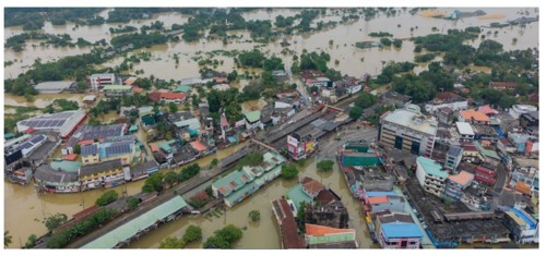 圖4、斯里蘭卡甘帕哈區大量房屋遭洪水淹沒