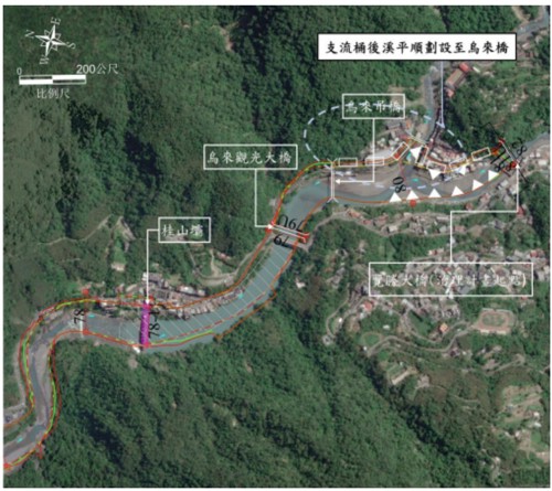 圖15、桂山壩至覽勝大橋河段劃設方式示意圖
