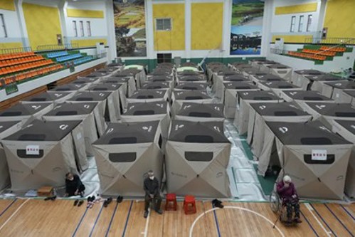 圖7、義城郡的一處臨時避難所(資料來源:美聯社)