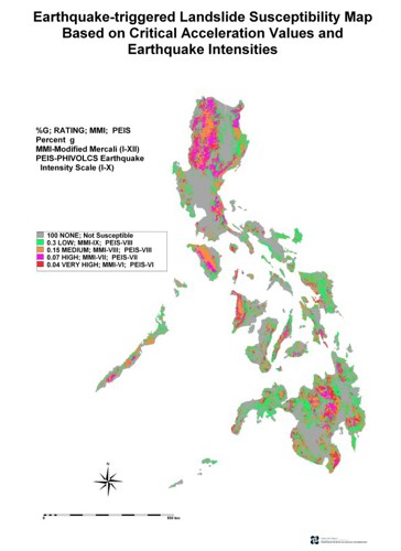 圖 20、地震引起崩塌潛感圖（資料來源：PHIVOLCS