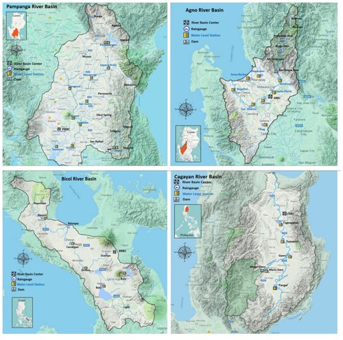 圖 10、菲律賓建置好的4個FFWSDO系統(資料來源：PAGASA網站)