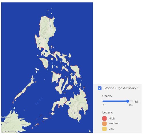 圖 14、菲律賓風暴溢淹危害圖(資料來源：UP NOAH)