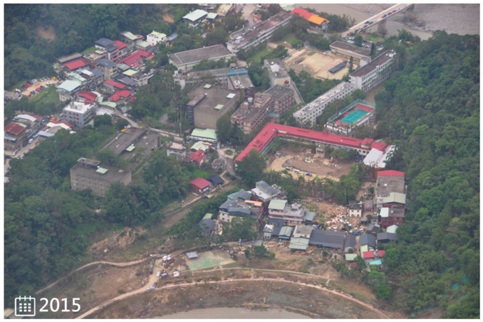 圖6、龜山國民小學受災空拍影像