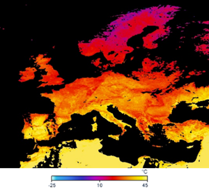 6月28日歐洲氣溫圖