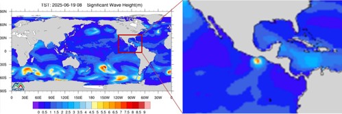 圖4、全球風浪預報(資料來源：災防科技中心)